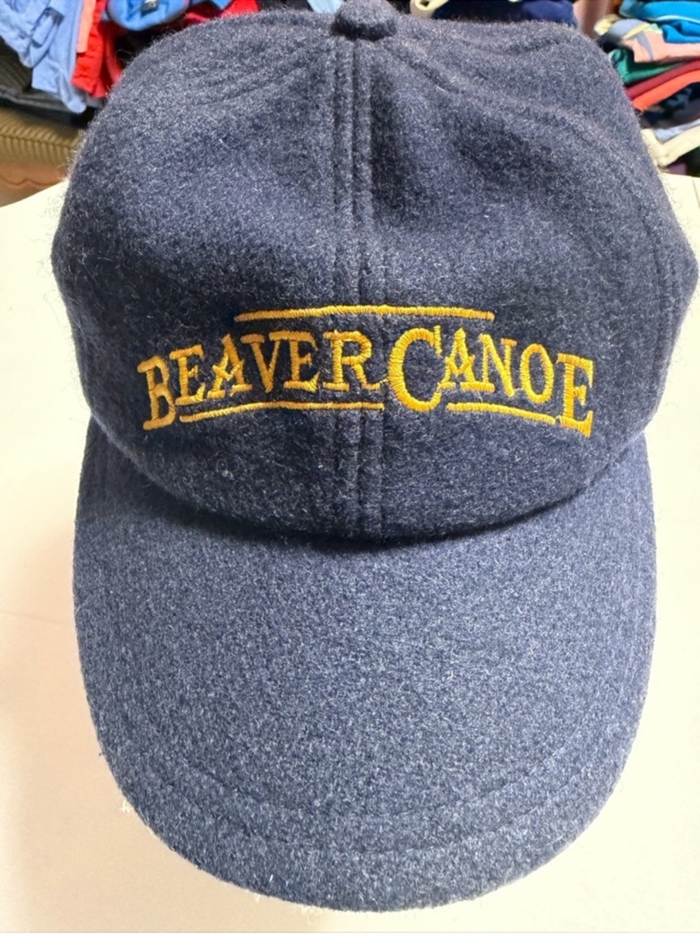 Beaver Canoe vintage wool cap